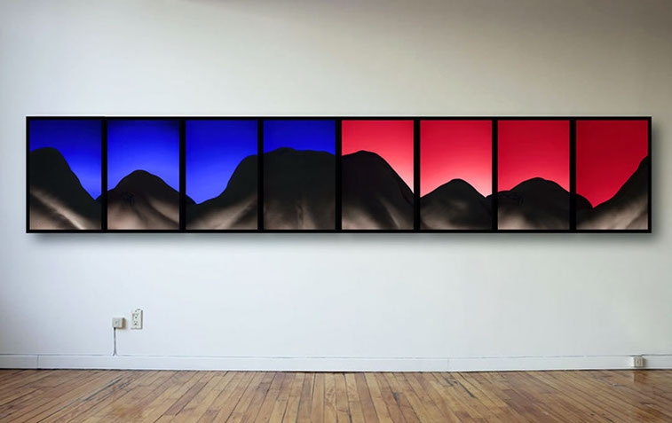 Felix Ossa - Andes - Photography Installation - Abstract form of a mountain